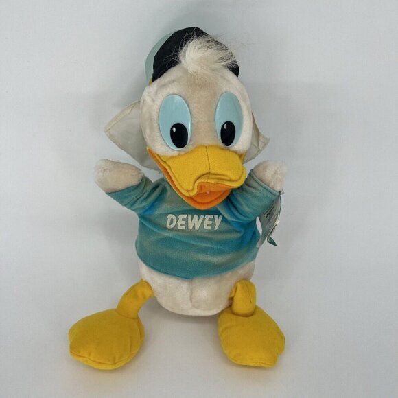 Vintage 1986 Disney Applause Duck‎ Tales Dewey Stuffed Animal Plush Tags - Picture 1 of 9